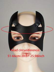 Accessoire de fête/de costume unisexe, masque harnais. Masque de chat sexy pour hommes, masque de style gothique en PU, accessoire de costume sexy pour hommes