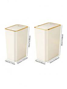 1pc Premium Large Capacity Trash Can, Pedal Operated Slim Design Garbage Bin Suitable For Home, Bedroom, Living Room, Kitchen, Bathroom, Office