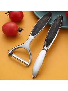1/2pcs Fruit Peeler, Vegetable Peeler, Creative Peeler, Stainless Steel Peeler, Potato Peeler, Kitchen Peeler For Melon, Pear, Carrots, Kitchen Tools, Kitchen Gadgets, Dorm Essentials - Silver - View 11