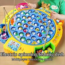 15/24/45 piezas Juego de pesca musical giratorio para niños, juego de pesca eléctrico giratorio con peces realistas, música y luces divertidas, juguete educativo de plástico para que los niños pequeños y los niños practiquen la coordinación mano-ojo y la concentración, juego interactivo familiar para jugar en interiores y exteriores, perfecto para regalos de Navidad, sorpresas de cumpleaños, recompensas escolares, actividades entre padres e hijos y entretenimiento para fiestas familiares - juguetes de pesca - Ver 4
