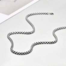 Vintage Wishing Stone Men's Necklace Personality  Cool Meteorite Pendant Jewelry Unisex Style Stainless Steel Sweater Chain Accessory - 黑色 - 查看 2