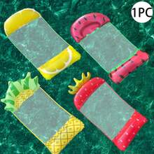 1 Stück aufblasbarer fruchtförmiger Poolschwimmer, Erwachsenen Sommer Schwimmbad und Strandliege, Party Essentiell und perfektes Sommer Geschenk, multifunktionales Poolschwimmbett für Erwachsenen Urlaubs Spaß und Entspannung, Strandaccessoires - Verschiedenfarbig - Übersicht 2