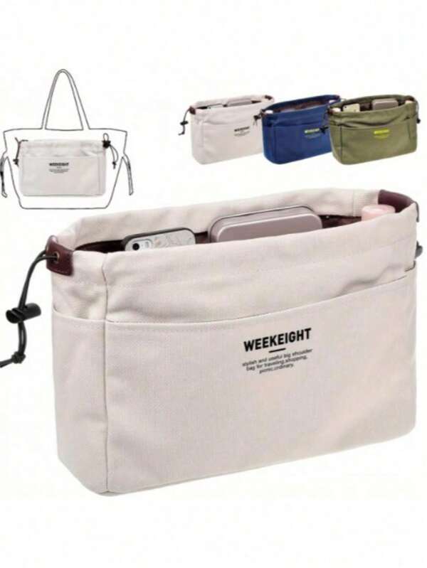 Travel Light & Organize Smart: Durable Multifunction Canvas Bag With Drawstring & Handy Pockets