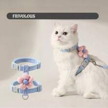 Cat Cartoon Leash, Adjustable Escape-Proof Harness Strap For Small Pets Like Poodle, Teddy - Pink - View 4