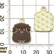 5/12 件可爱珐琅狗饰品卡通宠物狗动物吊坠适用于 DIY 手链项链耳环钥匙扣珠宝制作工艺品配件 - 彩色 - 查看 7