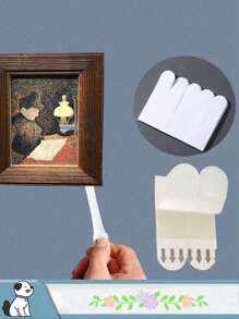 48/24pcs Heavy-Duty Polyamide Picture Hanging Strips, Non-Destructive Adhesive Hanging Rings, Suitable For Drywall, Perfect For Photos And Christmas Decorations, Ideal For The Holiday Season, No-Drill Picture Hanging Strips, Double-Sided Removable Wall Hooks, Suitable For Frames And Artwork