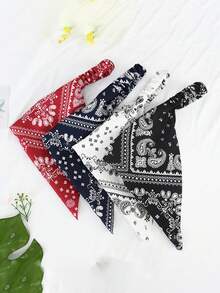 24*16cm 腰果印花弹力发带，女士头饰，发带，发套头巾头巾柔软，轻便时尚简约多功能户外旅行和运动礼品发饰头带，适合女性，学校用品，大学 - 彩色 - 查看 12