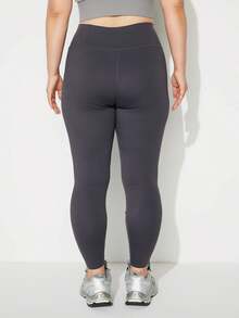3 Pcs Plus Size High Waisted Leggings For Women ,  Butt Lifting Tummy Control Workout Running 4 Way Stretch Cargo Sports Pants,Suitable For Yoga, Sports And Casual Wear - 3Pcs 3colors - View 6