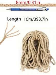 Corde de jute naturelle pour chats, ficelle, corde pour chats, corde de sisal pour arbre à chat - ficelle rustique et solide pour faire des griffoirs DIY pour chats, de l'artisanat, de la décoration intérieure, de l'emballage et de la suspension - jouet pour chat durable et de haute qualité et fournitures d'artisanat, ficelle de jardin, emballage et décoration d'intérieur, accessoires pour chats