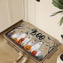 节日万圣节门垫：速干超细纤维表面 - 为您的万圣节入口增添诡异气氛！柔软水晶绒地毯，多种尺寸可选，防滑底部。[浴室垫] [浴室垫] [浴室地垫] 秋季装饰/感恩节装饰/万圣节装饰浴室厨房装饰厨房地毯