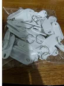 Multifunctional PP Material Key Tag, Writable For DIY Numbers, Can Be Used As A Hanging Tag, Classification Sign, Luggage Key Tag, Etc., To Identify Keychains. School Supplies,Back To School