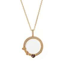 1pc Fashionable And Exquisite Round Box DIY Necklace Can Be Freely Matched With Animal Flower Sun Moon Heart-Shaped Necklace, Plated With 18k Gold, Not Easy To Oxidize, Showing Charm And Personalized. It Is Suitable For Girls' Daily Dressing Decoration, Beach Vacation Parties, Music Festivals.