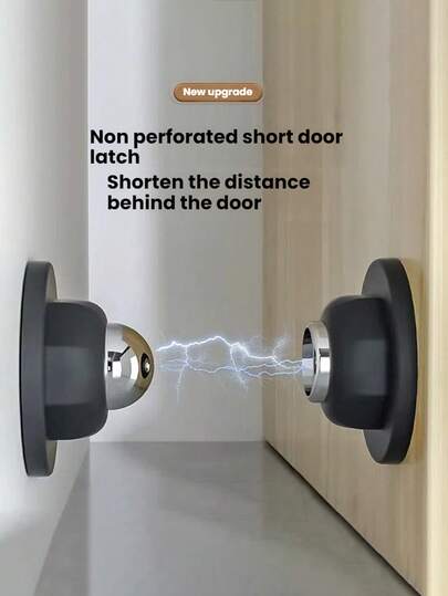 1 件优质磁性门挡，无需钻孔即可轻松安装 - 非常适合墙壁和地板安装 - 使用这款缩短的磁性门挡可保持门打开