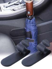 1/3Pcs Universal Car Umbrella Holder Clip Rear Trunk Mount Umbrella Storage Fastener Hook Bracket Auto Interior Accessories - Black - View 4