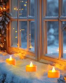Amagic 12/24/50//150 Pack Battery Operated Tea Lights Candles, Tealights Candles, Flameless LED Tea Lights Halloween, Wedding, Votive, Festival, Table Decor(12 Pack, Warm White) Christmas Decorations Home Christmas Gifts Christmas Decor