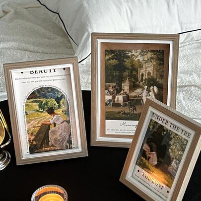 1 件简约相框，简易 PC 照片展示架，适用于情人节、情人节婚礼、生日等家居装饰