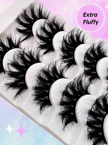 5 对 Flu-Ffy 假睫毛 8D 睫毛 20 毫米长 戏剧性假睫毛或凌乱浓密假睫毛 - 濃密款 - 查看 6