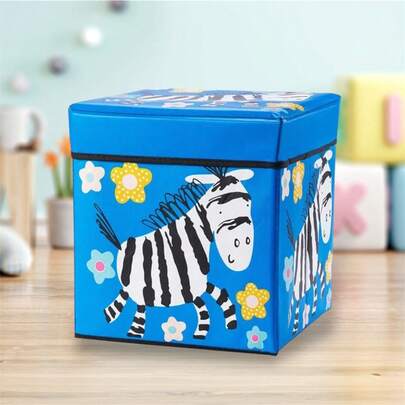 Caja organizadora infantil plegable con tapa – Baúl para juguetes, ropa o guardado, diseño rosa con búho y elefante, resistente, impermeable y segura para niños