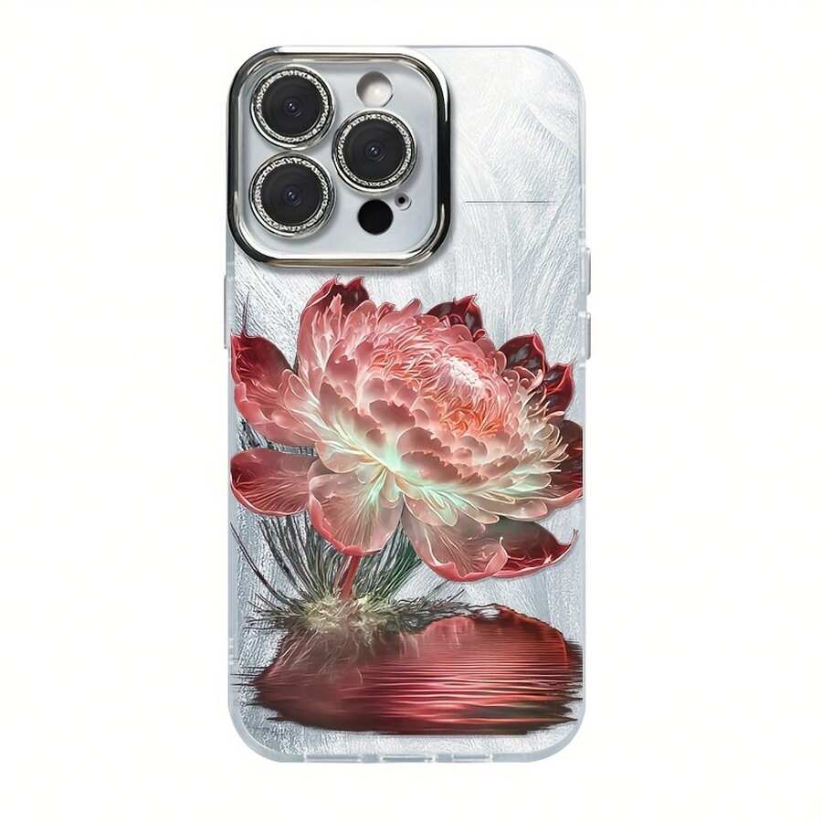 Funda para teléfono 1 pieza compatible con todos los modelos 16/15/14/13/12/11 (incluido 13/14 Pro/15 Plus/16 Pro), esta nueva funda para teléfono con láser IMD degradado con patrón vibrante presenta una película para lentes y un diseño híbrido clásico que es resistente a los golpes. - Colores mixtos 1 - Ver 1