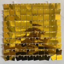 12/24 Stück glitzernde Quadratwandpaneele, glitzernde Party Foto Hintergrundwand für Hochzeit, Jahrestag, Geburtstag Foto Hintergrund Dekoration, Valentinstag Dekoration, Weihnachten, Dekorationszubehör, Partyset Requisiten - Verschiedenfarbig - Übersicht 12