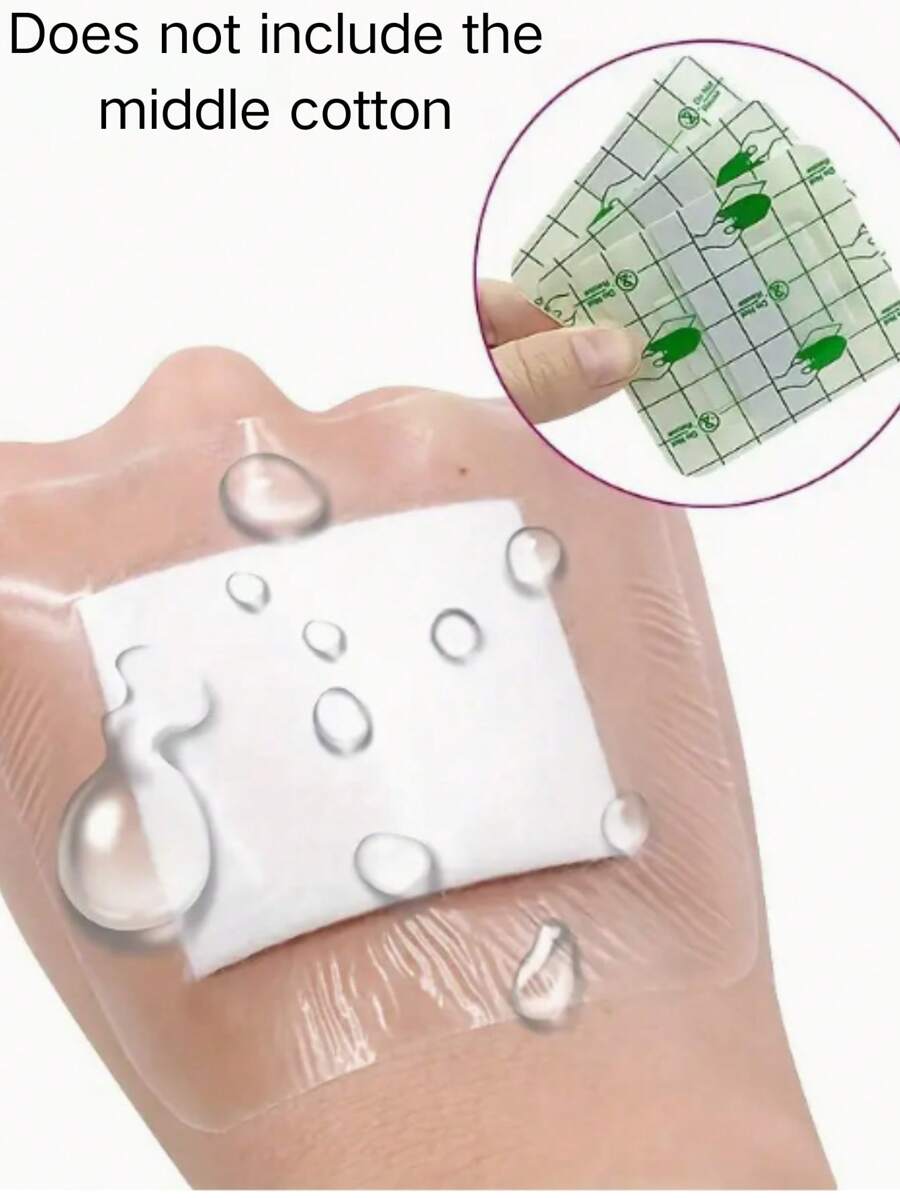 50/100 piezas Venda elástica impermeable, película protectora transparente, parche impermeable, parche de sujeción, venda elástica impermeable protectora