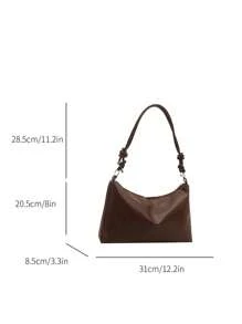 Bolso de hombro de media luna con tejido y color contrastante, adecuado para compras, billeteras, estudiantes universitarios, trabajadores de cuello blanco. Muy apropiado para oficinas, universidades, trabajo, negocios, traslados, actividades al aire libre, viajes y salidas