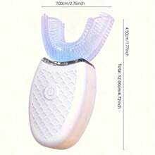 Cepillo de dientes eléctrico para adultos, tecnología de ondas sonoras, cepillos de dientes en forma de U para limpieza bucal, batería de litio de 400mAh, carga inalámbrica y luz LED, regalo para el Día del Padre, Día de la Madre