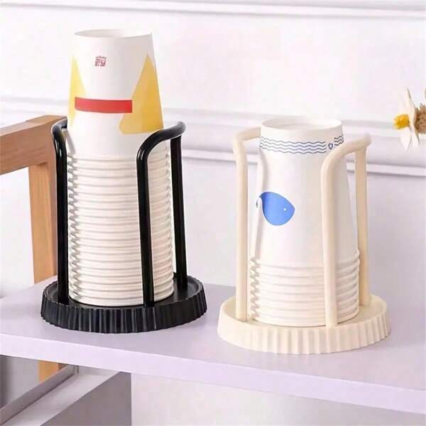 1pc Disposable Cup Holder Rack, Desktop Paper Cup Storage Rack Suitable For Spa, Home, Office, Bar, Cafe And Other Places