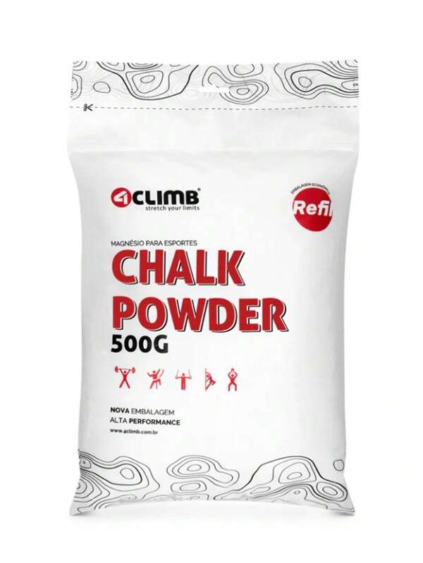 SACO DE MAGNÉSIO REFIL CHALK POWDER 500G - 4CLIMB