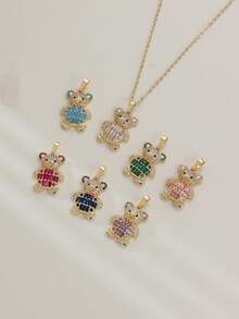 1件浪漫小熊水晶手链，适合作为礼物送给朋友和女朋友，日常及节日佩戴，女士皆宜。 - 吊墜項鍊 - 查看 3