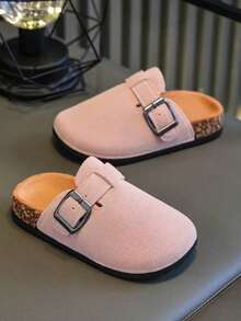 1 par de pantuflas de unicolor para niños, adecuadas para niños y niñas, livianas y versátiles, para uso en interiores/exteriores y playa, aptas para todas las estaciones, incluido el verano y el otoño