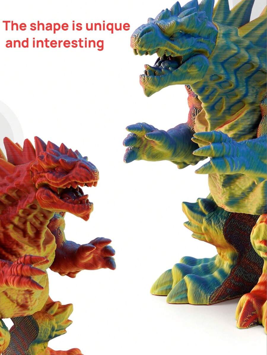 1 buc. Imprimare 3D transfrontalieră, cel mai bine vândut, decorațiune de birou înghețată, transformabilă, jucărie, figură de acțiune, cadou pentru bărbați, obiect de colecție artizanal pentru casă și birou, potrivit pentru Halloween, Crăciun, Ziua Recunoștinței (culoare aleatorie a suprafeței)