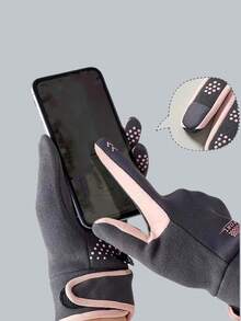 1双女士防风保暖运动手套，适合骑行、徒步旅行、户外活动、秋冬季 - A - 查看 4