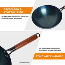 Sarten Olla Acero Inoxidable Tipo Wok 30 Cm Diámetro - Azul - Ver 6