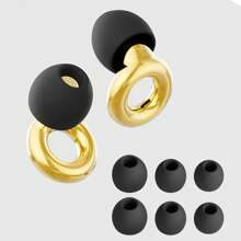 HUAK 1 Pair Electroplated Ear Plugs, Silicone Material, Concert Earplugs, High-Fidelity Hearing Protection Noise-Proof, Suitable For Work And Noise Sensitive, 4 Pairs Of XS, S, M, L Noise-Proof Earplugs - Multicolor - View 14