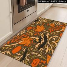 万圣节主题厨房地毯，防滑加厚厨房垫，舒适厨房地毯，农家厨师风格地垫，适用于厨房、水槽、洗衣房 - 彩色 - 查看 2
