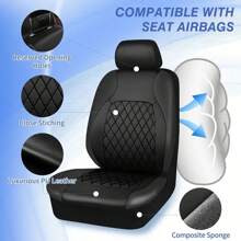 2-4-9PCS Universal Fit Car Seat Cover, Car Seat Cover Full Sets, Diamond Leather Bling Car Seat Covers Full Set,Universal Fit Automotive Glitter Crystal Sparkle Strip For Cute Women Girly,Universal Cloth Front Seat Covers For Car, For SUV, Sedan, Van, Automotive Interior Covers, Airbag Compatible, 9PCS Included : 2 Front Seat Covers, 1 Backrest Cover, 1 Back Seat Cover And 5 Headrest Covers. 4PCS Included : 2 Front Seat Covers And 2 Headrest