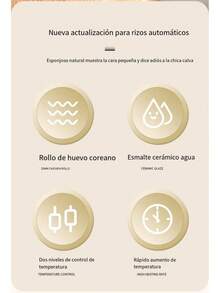 Rizador de tres cilindros,Rizador de huevos, temperatura ajustable - Dorado - Ver 8