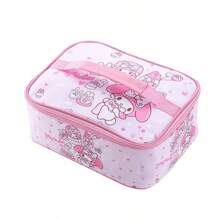 Sanrio 1 szt. Torba na lunch z motywem kreskówki Sanrio, Kuromi, Hello Kitty, My Melody, wielokrotnego użytku, składana, przenośna, odpowiednia do szkoły, pracy, pikniku, na zewnątrz, z powrotem do szkoły