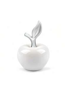 创意苹果雕像工艺品客厅艺术白苹果雕塑房间家居装饰摆件节日礼物