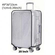 1pc Heavy-Duty Waterproof Clear Suitcase Protector Cover | Scratch & Dustproof Luggage Protector With Reinforced Edges & Transparent Design, Compatible With 20/24/28-Inch Bags, Travel Essentials For Airport, Train, Hotel - Ideal Gift For Travelers, Luggage Cover Protector, Durable PVC Material, Baggage Protection, Minimalist Style, Scratchresistant Fabric, Vacation Essentials