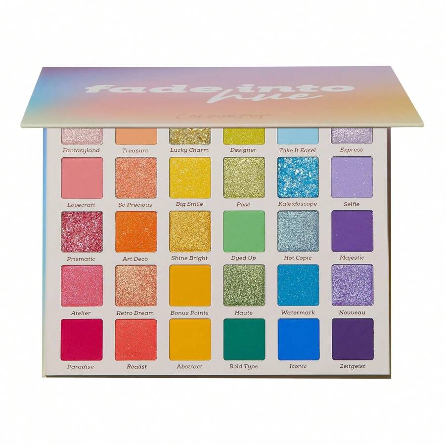 Paleta de sombras de ojos "Stone Cold Fox" de ColourPop - Paleta de tonos fríos de 30 panes con acabados mate y metálicos - Maquillaje de ojos de alta pigmentación con fórmula de larga duración (1.16 Oz)