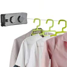 Tendedero retráctil invisible, secadora de ropa de acero para interiores/balcón, tendedero retráctil para el baño