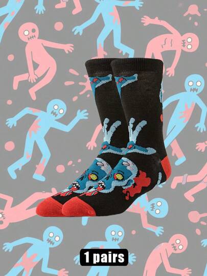 1Pair Street Style Basketball Skateboard Sport Socks Designer Hip Hop Men Women Novelty Funny Happy