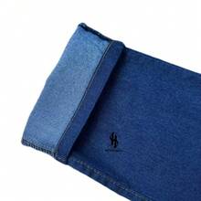 Jeans 36-56 PLUS Black Medium Dark Men's Laicra Slim Basic Casual Premium Direct From The Factory With Elastane - Rửa tối - Xem 5