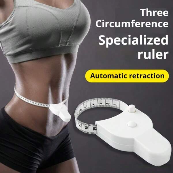 1pc Soft Tape Measure Ruler, Auto Retractable Body Measurement For Bust, Waist, Arm, Thigh, Keep Fit Everyday