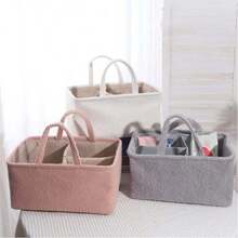 尿布收纳篮，儿童零食收纳盒，桌面收纳篮，玩具收纳篮（内衬布料颜色随机） - 彩色 - 查看 5