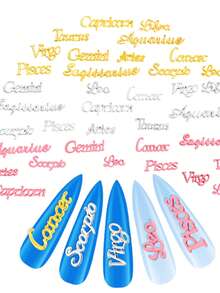 36 件十二生肖美甲配件，12 生肖美甲装饰配件多色混合 3D 美甲配件，女士和女孩 DIY 美甲设计配件美甲装饰美甲用品美甲美甲饰物美甲宝石 - 彩色 - 查看 6