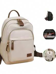 大容量多功能旅行背包，新款牛津布款式，时尚通勤，休闲双肩包，轻便旅行 - 彩色 - 查看 1