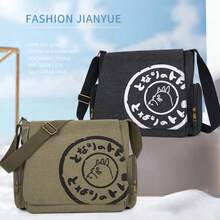 Women Vintage Large Capacity Canvas Messenger Bag Green - màu xanh lá - Xem 9